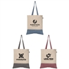 Customizable Quebec Two-Tone Recycled Cotton Tote | Silk Screen Imprint