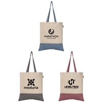 Customizable Quebec Two-Tone Recycled Cotton Tote | Silk Screen Imprint