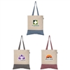 Quebec Two-Tone Recycled Cotton Tote | Custom Full Color Heat Transfer