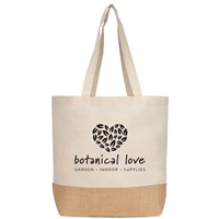 Rio Recycled Cotton & Jute Shopper Tote | Custom Silk Screen Printing
