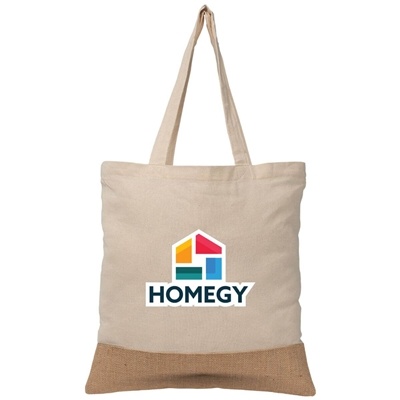 Rio 5 oz. Recycled Cotton & Jute Tote | Full Color Heat Transfer