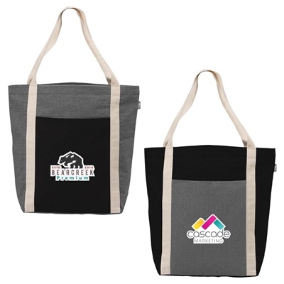 Spun Recycled Cotton Tote Bag | Custom Heat Transfer