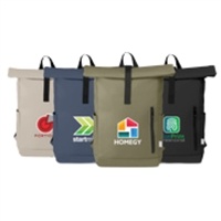 MalmÃ¶ RPET Waterproof 15" Laptop Rolltop Backpack | Heat Transfered Logo