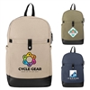 Odyssey Recycled Cotton Canvas Backpack | Eco-Conscious with heat transfer imprint & Durable