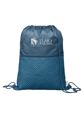 Sora Recycled Drawstring Bag | 6L Quilted Silkscreen Cinch Bag