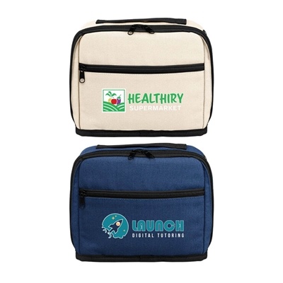 Odyssey Recycled Cotton Tech Organizer Zippered Pouch | Heat Transfered Logo