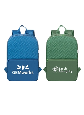 Sora Recycled Quilted Backpack | 13L Silkscreen Custom Eco Backpack