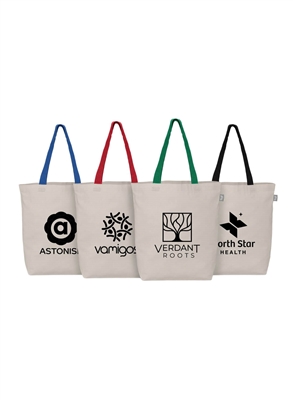 Tonga 11L Recycled Cotton Tote Bag with Colored Handles