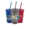 Explore 16 oz. Double Wall Tumbler | Full Color Ink Jet Imprint with Custom Print & Smoothie Straw