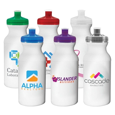 Custom Bike Bottle 20 oz. - Eco-Friendly, Full Color Imprint & Push-Pull Lid