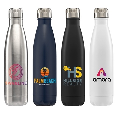 Ibiza - 16 oz. Double-Wall Stainless Bottle - Customizable