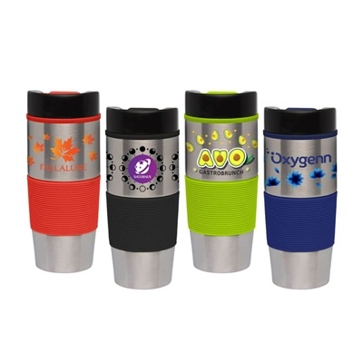 Lanai 15 oz. Stainless Tumbler | Full Color Custom Imprint with Ergonomic Grip & Slide-Top Lid