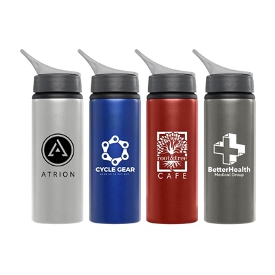 Maui 24 oz. Aluminum Water Bottle | Customizable with Spill-Resistant Lid