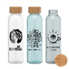 Alpine 17 oz. Glass Bottle with Bamboo Lid | Custom Silk Screen Print