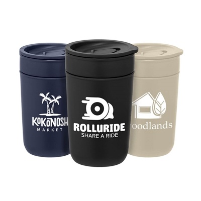 Danube Ceramic Tumbler with Lid | Eco-Friendly Silk Screen Customization