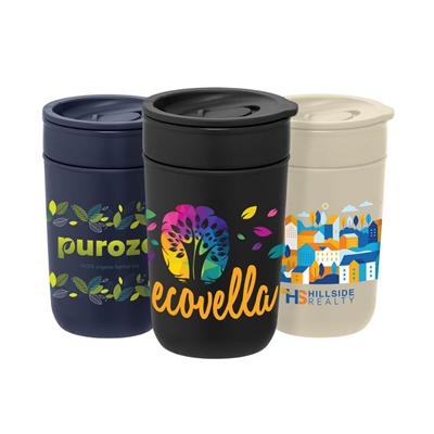 Danube Ceramic Tumbler 12 oz. | Recycled Plastic & Full Color Custom Imprint