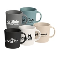 Milano Matte Glazed Ceramic Mug 11 oz | Custom Full-Color Imprint, Earth-Tone Colors