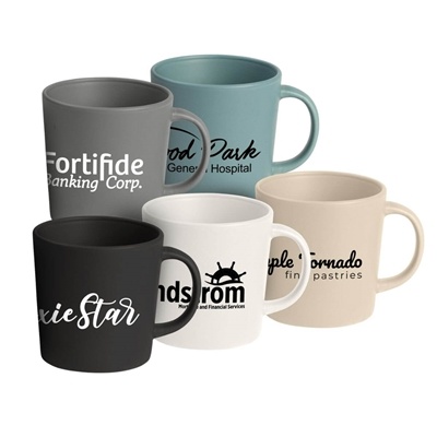 Milano Matte Glazed Ceramic Mug 11 oz | Custom Full-Color Imprint, Earth-Tone Colors