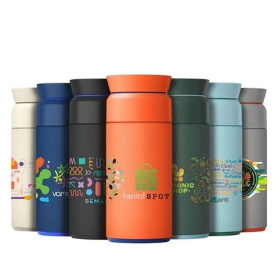 Ocean 12oz Bottle Brew Flask | Full-Color Custom Printing for Eco-Friendly Branding