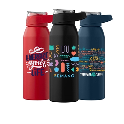 Eco-Friendly 20 oz. Recycled Aluminum Sport Bottle | Full Color Ink Jet Printing