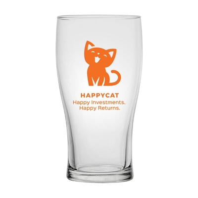 Brewster Beer Glass 16 oz. - Custom Silk Screen | Branded Beer Glass | Personalized Drinkware