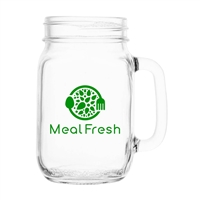 Root Handled Jar Glass 16oz. - Custom Silk Screen | Event Drinkware
