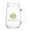 Root Handled Jar Glass 16 oz. | Custom Printed Glass for Branding & Promotions