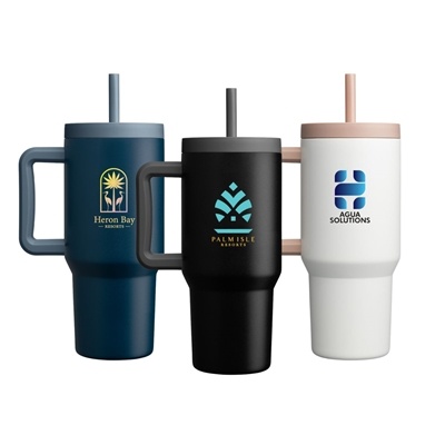 Grosche Aspen 32 oz Insulated Stainless Steel Mug | Full Color Logo