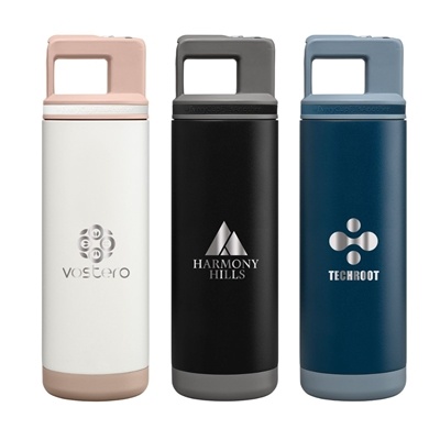 Grosche Alpine 20oz Laser Engraved Water Bottle | Stainless Steel with Straw