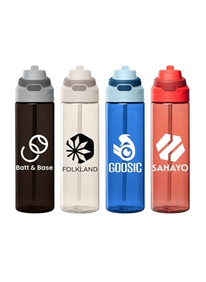 Lynk 28oz RPET Flip Straw Bottle with Custom Print