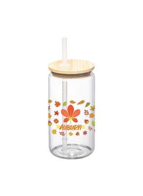 Cadiz Glass Bamboo Lid Tumbler â€“ 17 oz | Eco-Friendly Laser Engraved Glass Bottle for Cold Drinks