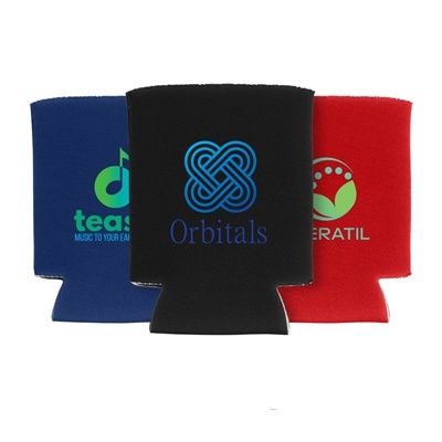 Fria Collapsible Polyester | Can Cooler | Heat Transfer Custom Print