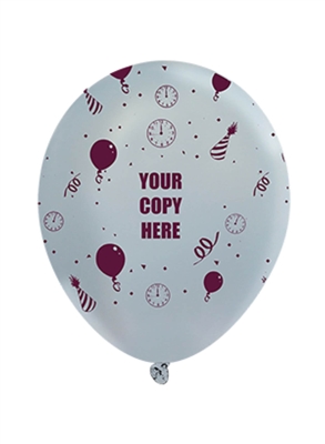 USA Custom Wraparound Metallic Latex Balloons 11" | Custom Printed & Biodegradable