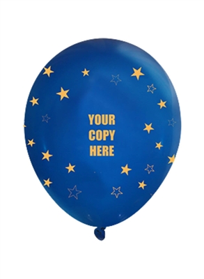 USA Stars Wraparound Metallic Latex Balloons 11" | Custom Printed & Biodegradable