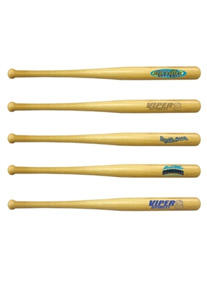 Mini Wooden Baseball Bat 18" | Laser Engraved Custom Promotional Bat | Natural Wood Giveaway