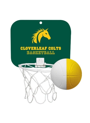 Mini Basketball Backboard with Foam Basketball | Custom One Color Imprint Promo Game