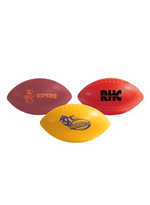 Mini Plastic Football 6" â€“ One Color Custom Pad Print | Promotional Plastic Football Giveaway
