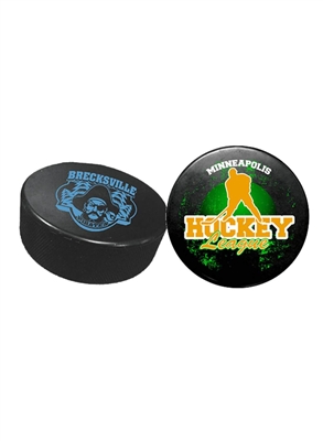 Custom Hockey Puck One Color Imprint | Promotional Sports Pucks