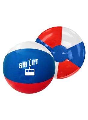 Red White Blue 16 Inch Beach Ball | Custom Imprinted Patriotic Inflatable