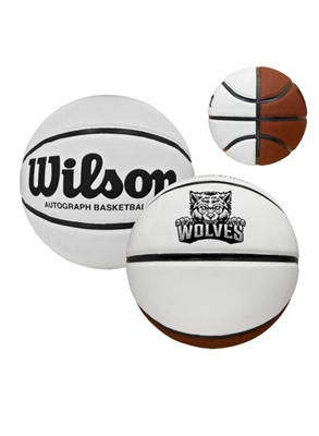 Wilson Autograph Basketball 29.5" | One Color Pad Print Custom Basketball