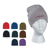 100% Acrylic Embroidered Knit Beanie Cap