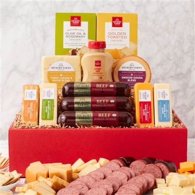 Hickory Farms Party Favorites Gift Box | Sausage, Cheese & Gourmet Snacks