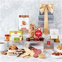 Silver Gourmet Snack Tower | Hickory Farms Summer Sausage, Cheese & More