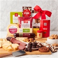 Holiday Gourmet Cutting Board Gift Set | Premium Meat, Cheese & Sweet Treats