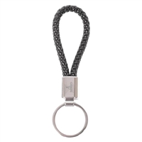 Braided Leatherette Key Chain Laser Engraved | Custom Promotional Keychains