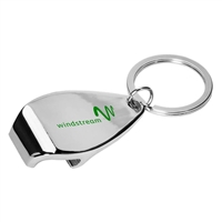 Apri Bottle Opener Key Chain | Laser Engraved Chrome Promotional Gift