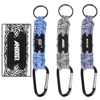 Laser Engraved Carabiner Box Knot Braided Key Chain | Custom Promotional Keychains