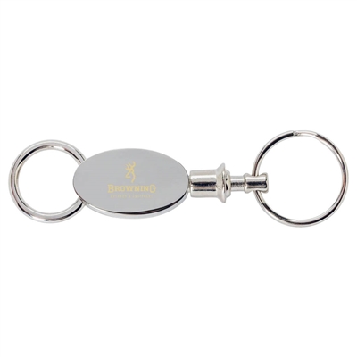 Elliptical Pull Apart Key Chain | Custom Laser Engraved Valet Keychain