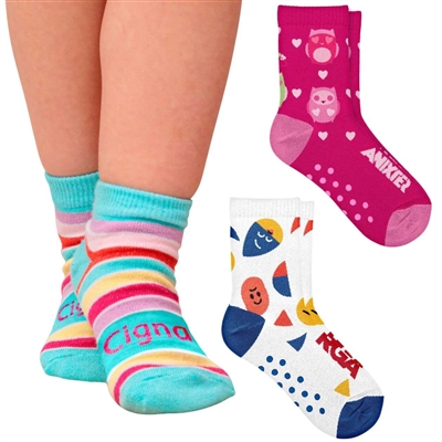 Kids Non-Slip Jacquard Grip Socks | Custom Promotional Socks