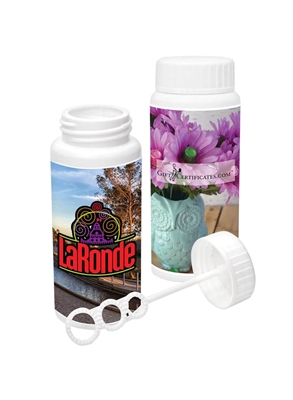 Custom 2 oz. Bubbles Bottle | Promotional Bubble Bottles with Full Color Logo